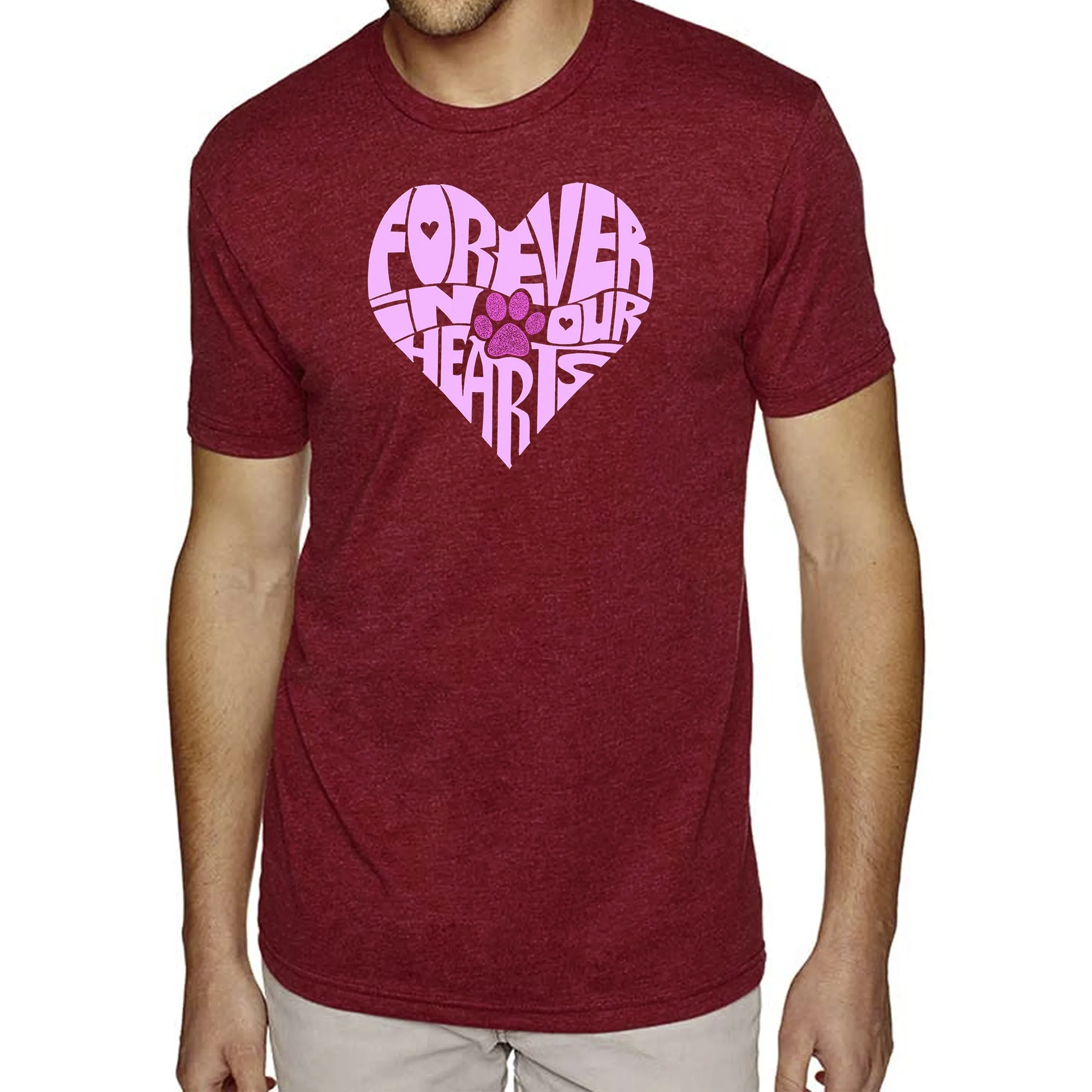Forever In Our Hearts - Men's Premium Blend Word Art T-Shirt sold by LA Pop Art product image thumbnail 5