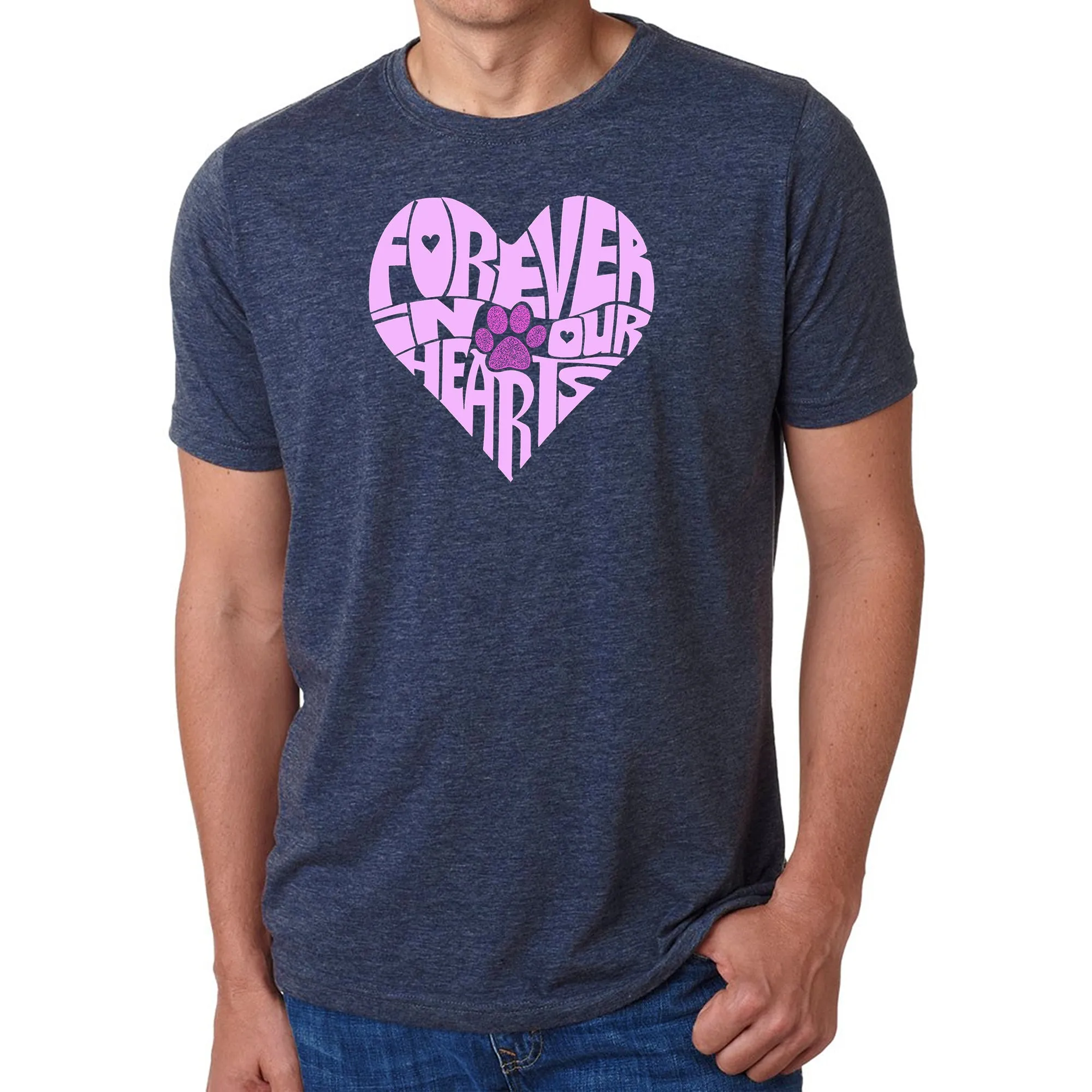 Forever In Our Hearts - Men's Premium Blend Word Art T-Shirt sold by LA Pop Art product image thumbnail 3