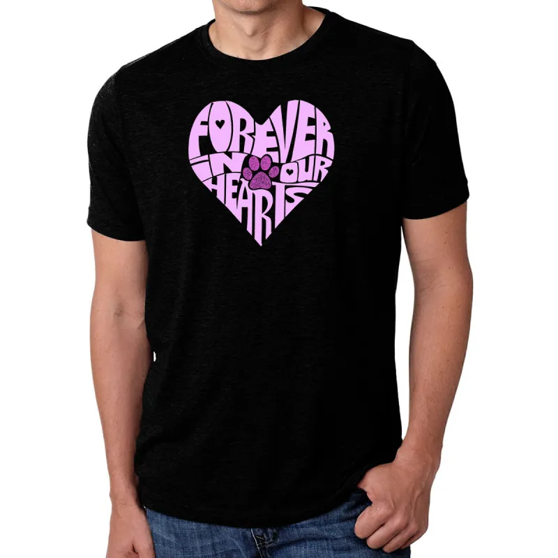 Forever In Our Hearts - Men's Premium Blend Word Art T-Shirt sold by LA Pop Art