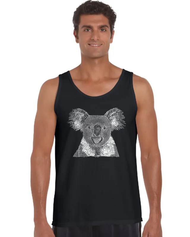 Koala - Men's Word Art Tank Top sold by LA Pop Art