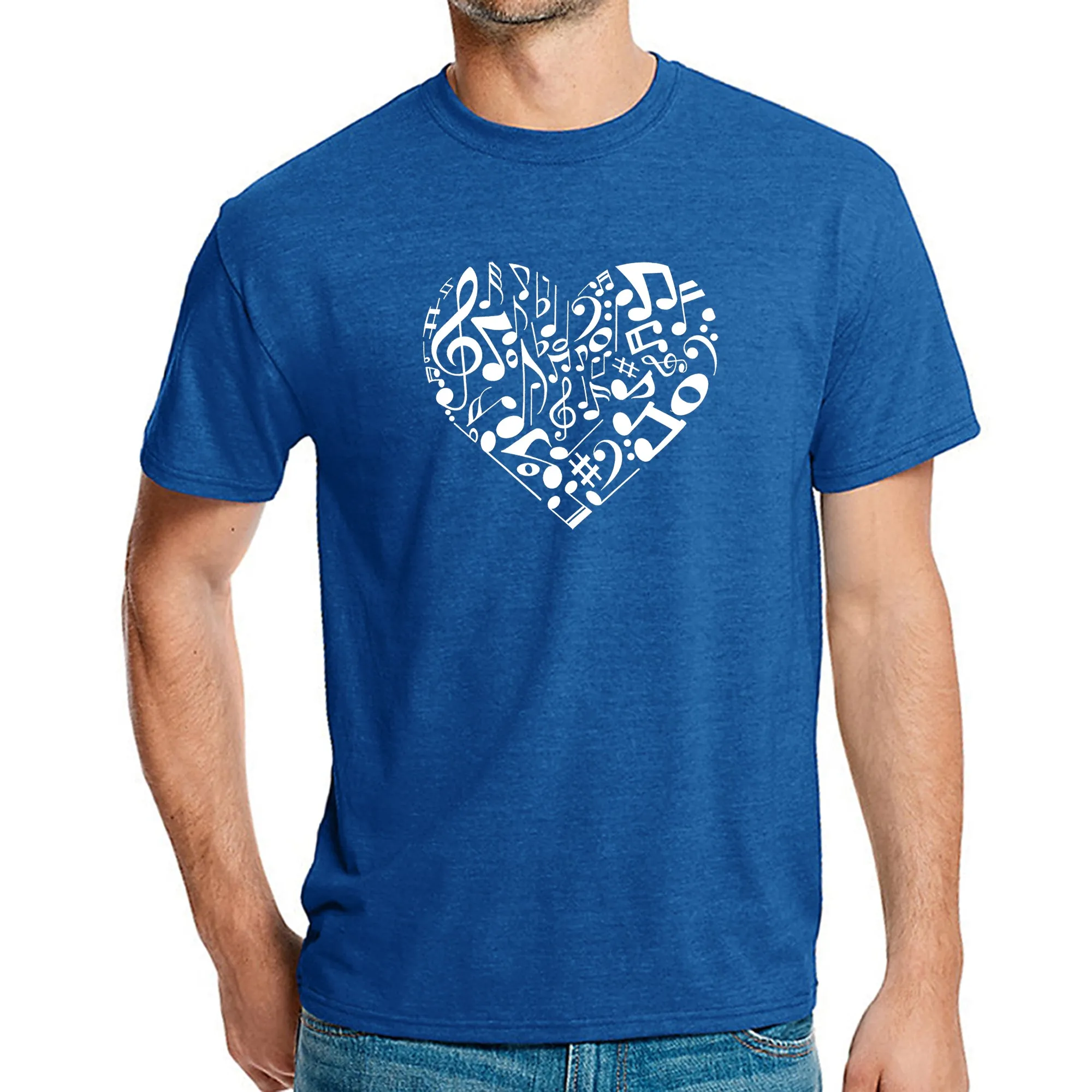 Heart Notes - Men's Premium Blend Word Art T-Shirt sold by LA Pop Art product image thumbnail 4