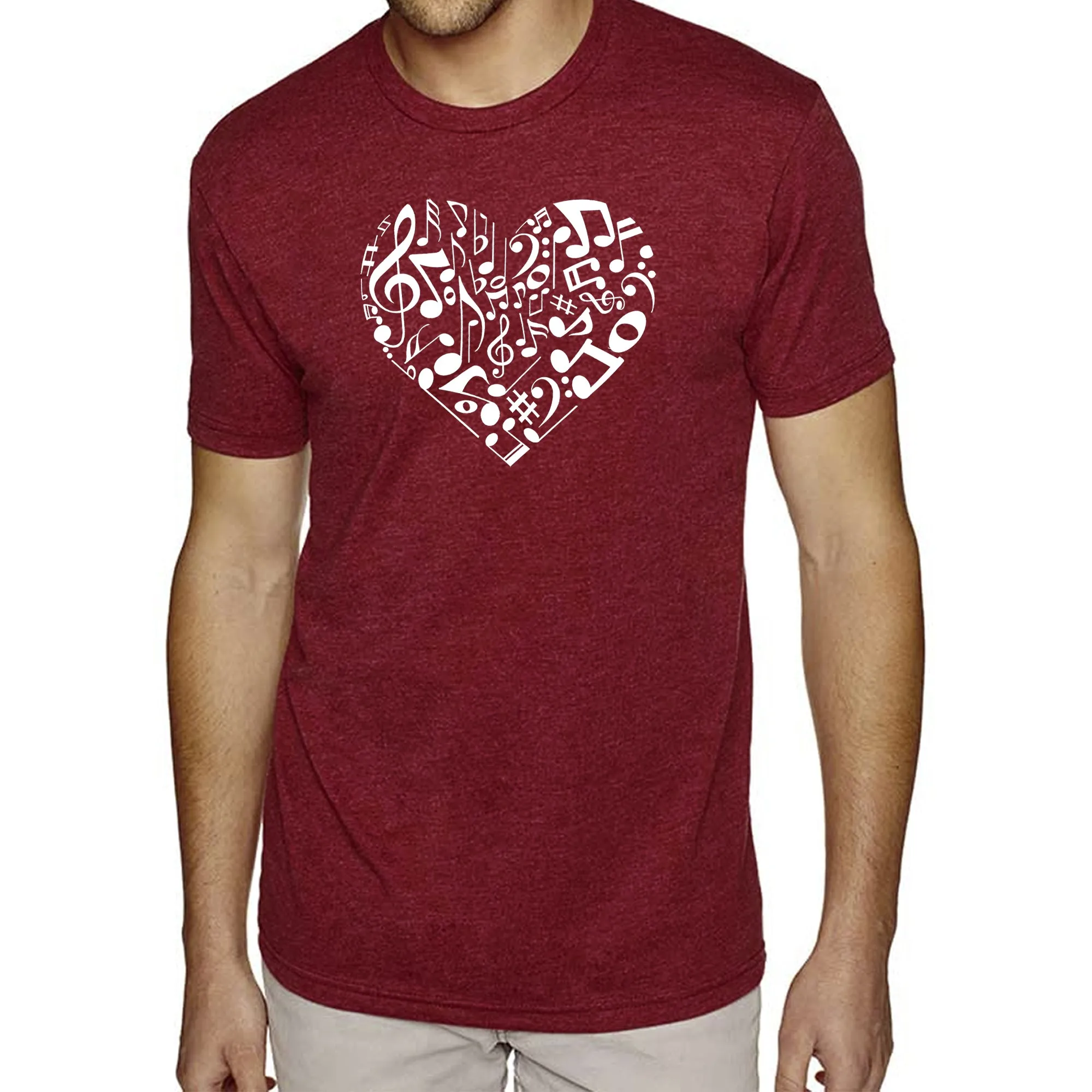 Heart Notes - Men's Premium Blend Word Art T-Shirt sold by LA Pop Art product image thumbnail 5