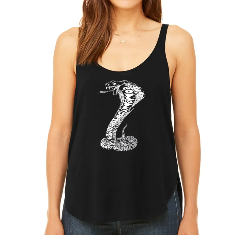 Types of Snakes -  Women's Premium Word Art Flowy Tank Top sold by LA Pop Art