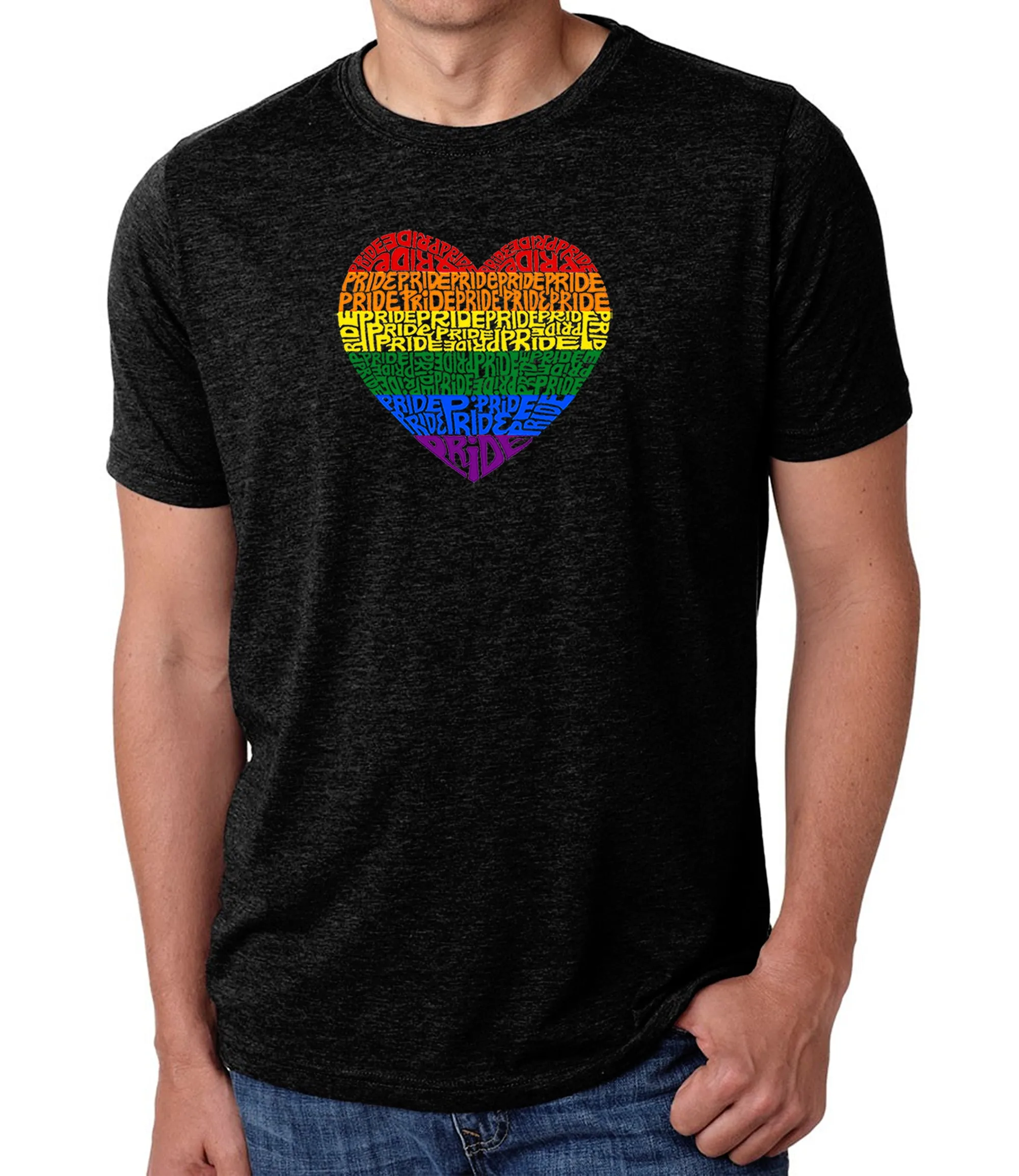 Pride Heart - Men's Premium Blend Word Art T-Shirt sold by LA Pop Art