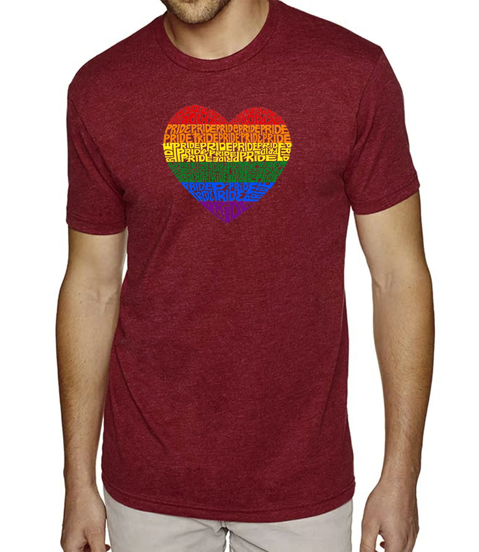 Pride Heart - Men's Premium Blend Word Art T-Shirt sold by LA Pop Art product image thumbnail 5