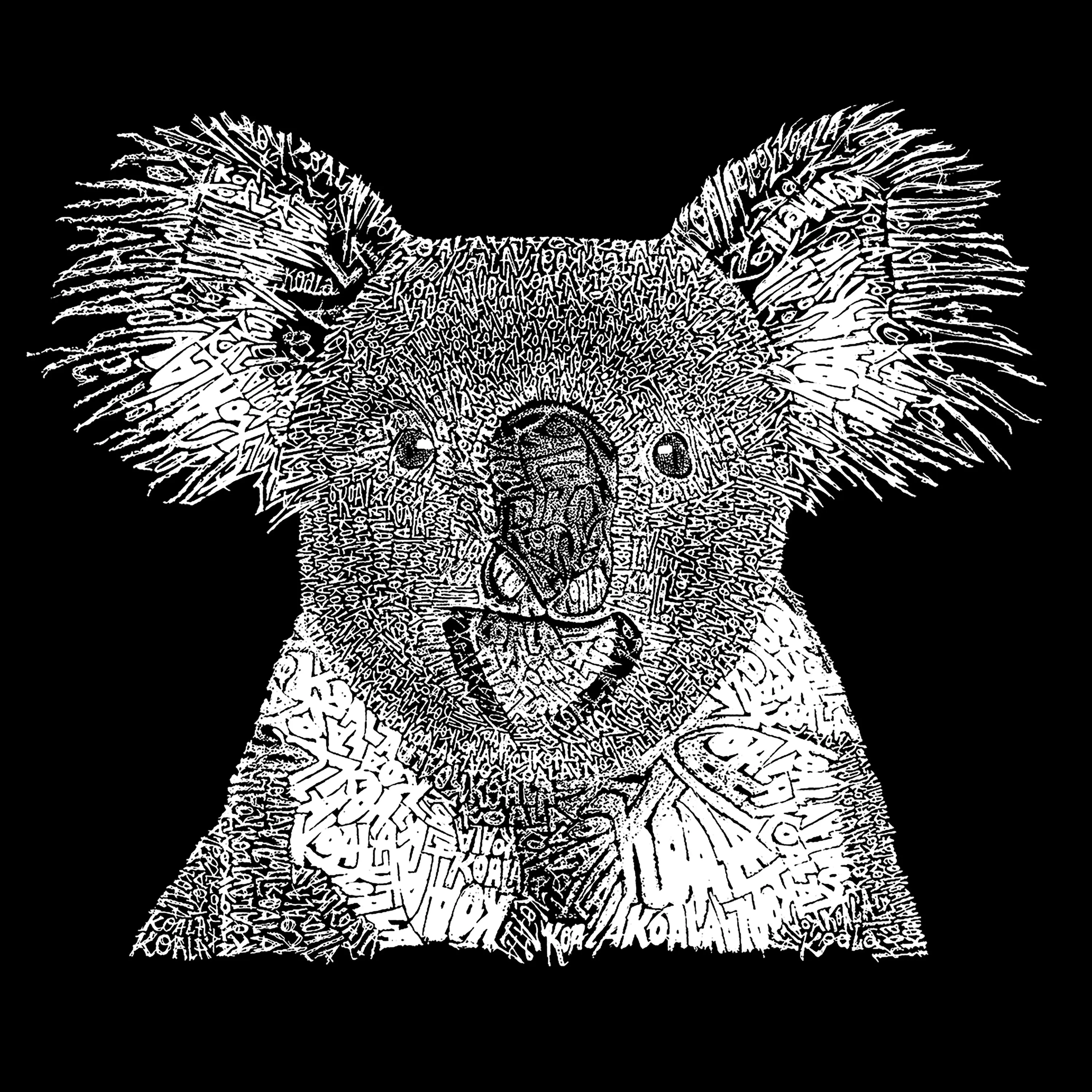 Koala - Women's Word Art Long Sleeve T-Shirt sold by LA Pop Art product image thumbnail 2