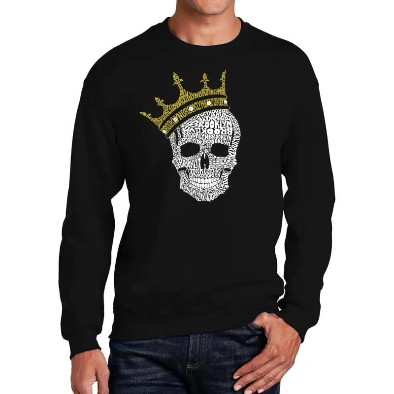 Brooklyn Crown - Men's Word Art Crewneck Sweatshirt sold by LA Pop Art