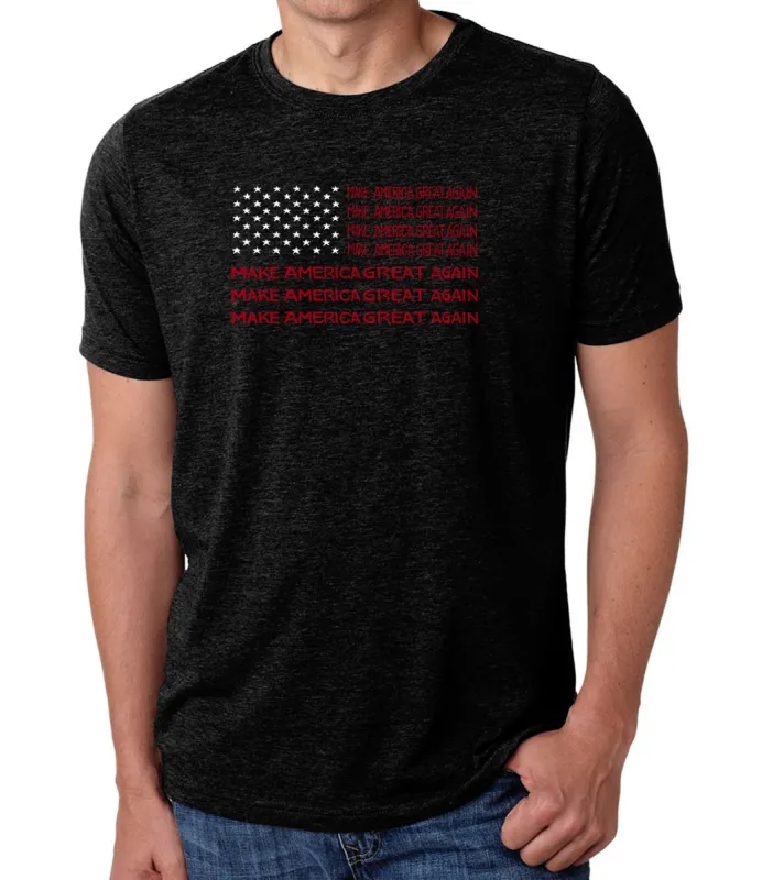 Maga Flag - Men's Premium Blend Word Art T-Shirt sold by LA Pop Art