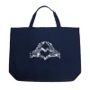 Finger Heart - Large Word Art Tote Bag sold by LA Pop Art
