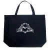 Finger Heart - Large Word Art Tote Bag sold by LA Pop Art