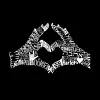Finger Heart - Large Word Art Tote Bag sold by LA Pop Art