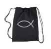 JESUS FISH - Drawstring Backpack sold by LA Pop Art