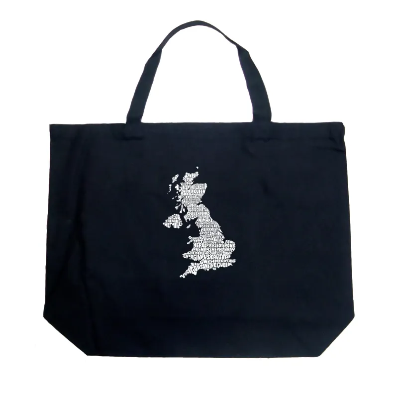 GOD SAVE THE QUEEN - Large Word Art Tote Bag sold by LA Pop Art