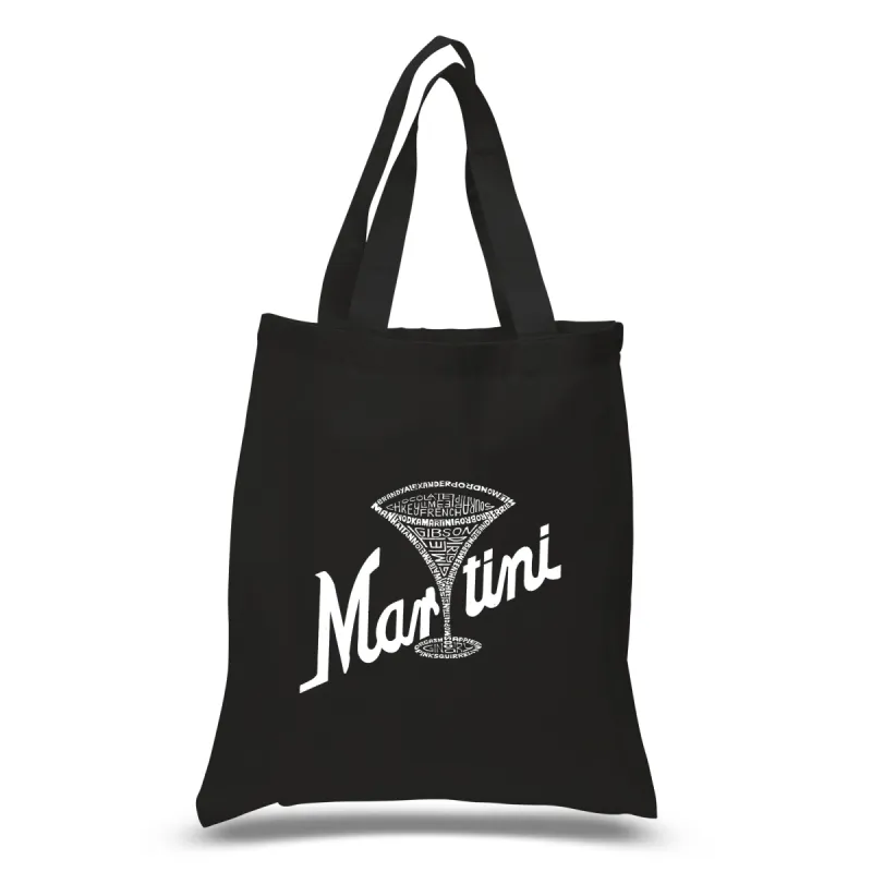 Martini - Small Word Art Tote Bag sold by LA Pop Art