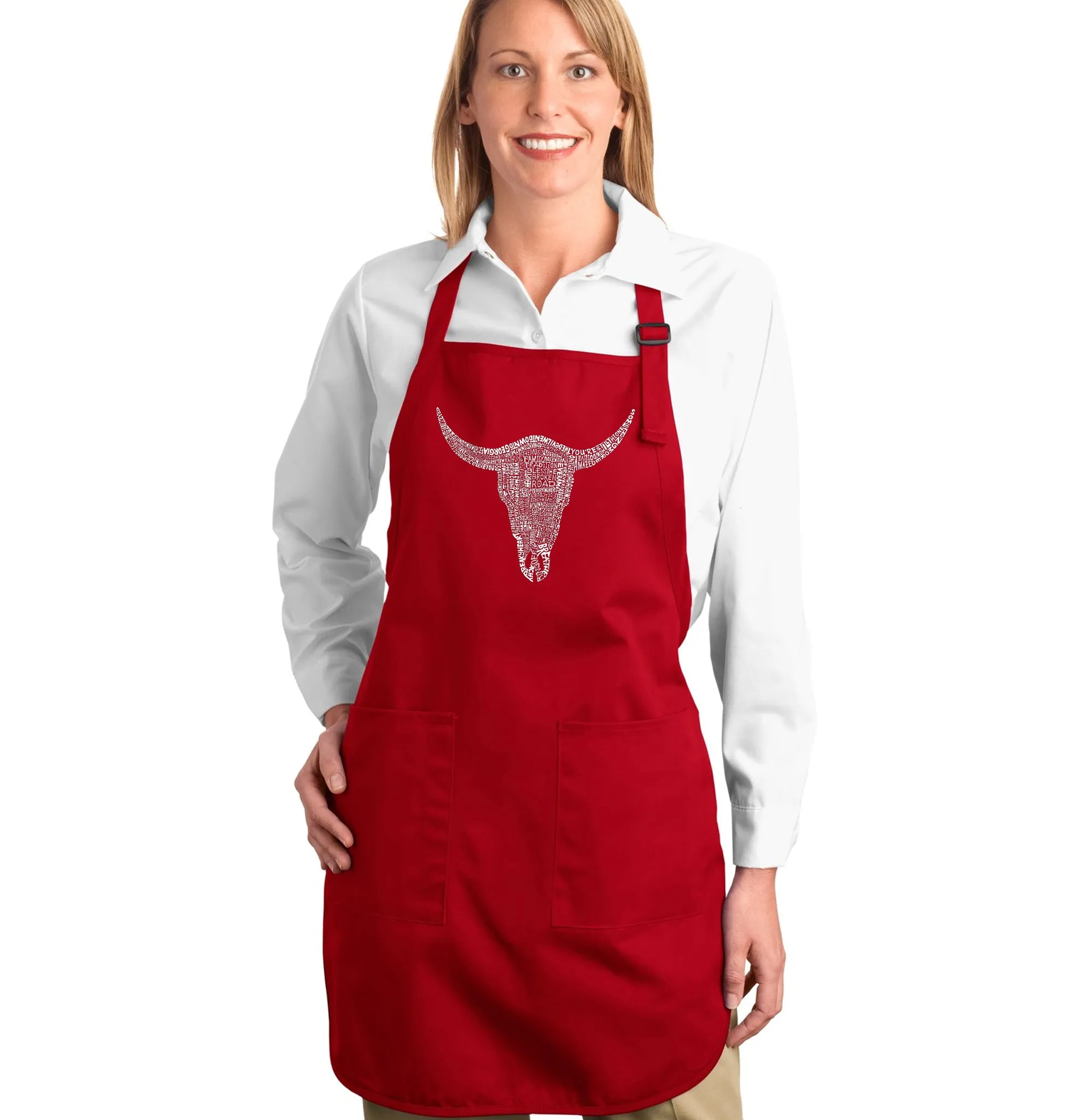 COUNTRY MUSIC'S ALL TIME HITS - Full Length Word Art Apron sold by LA Pop Art product image thumbnail 3