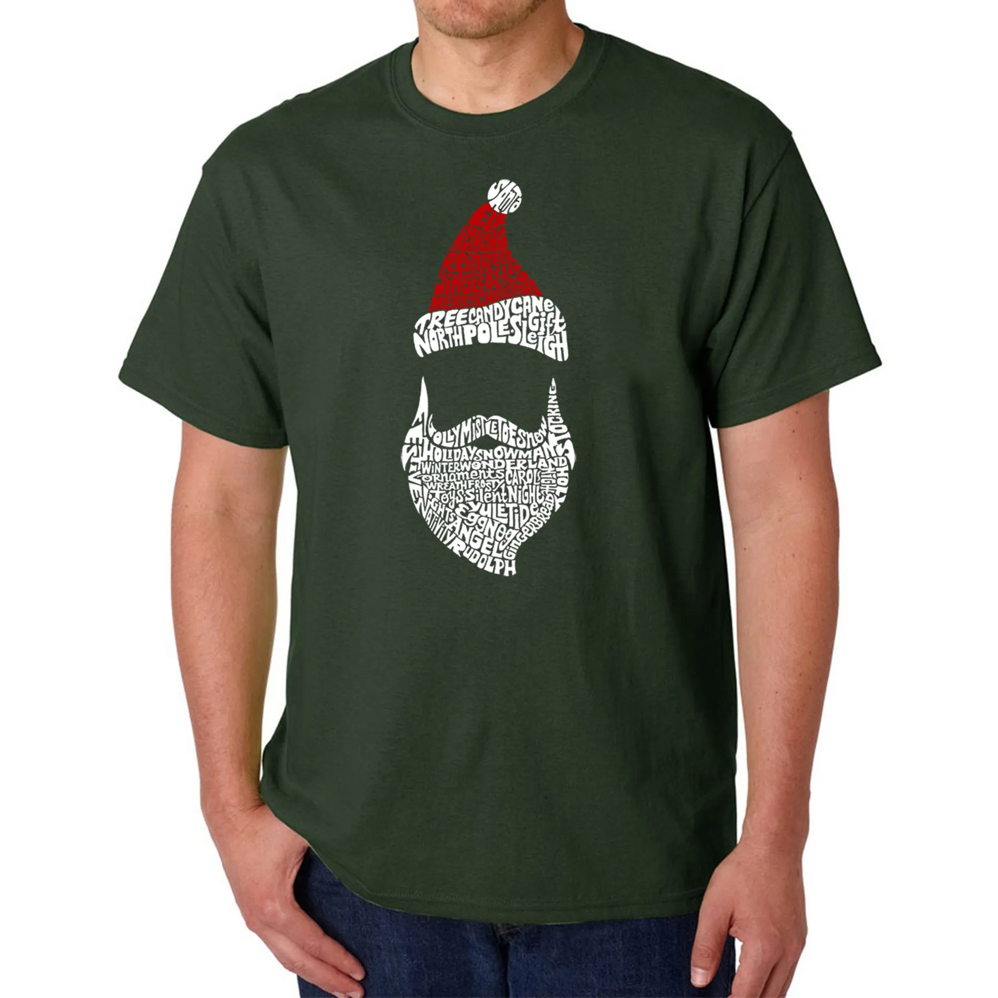 Santa Claus - Men's Word Art T-Shirt sold by LA Pop Art product image thumbnail 4