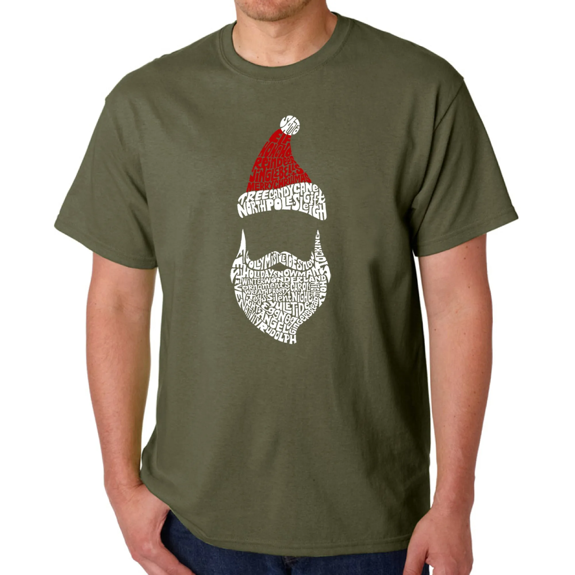 Santa Claus - Men's Word Art T-Shirt sold by LA Pop Art product image thumbnail 5
