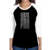 National Anthem Flag - Women's Raglan Baseball Word Art T-Shirt sold by LA Pop Art