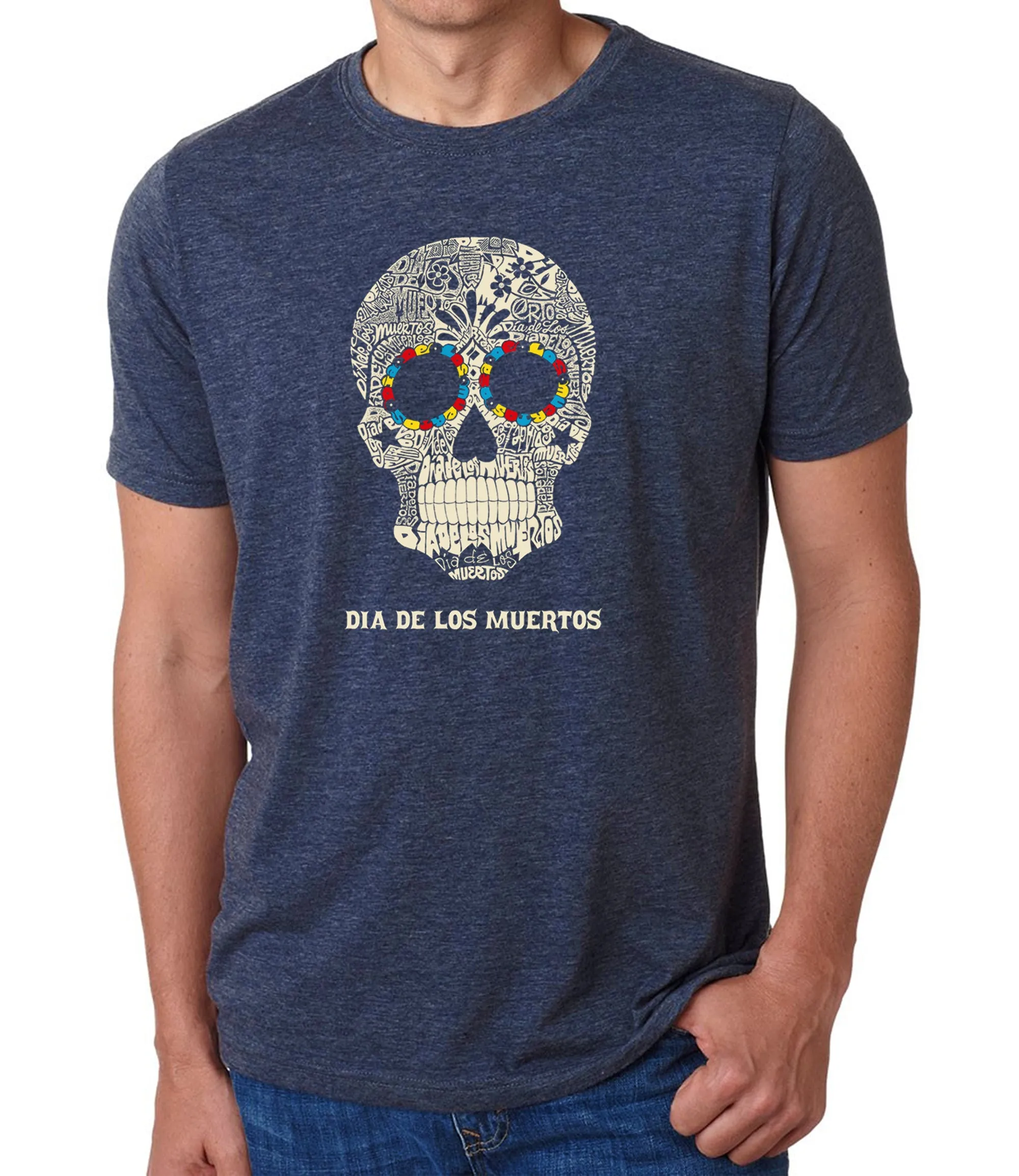 Dia De Los Muertos - Men's Premium Blend Word Art T-Shirt sold by LA Pop Art product image thumbnail 3