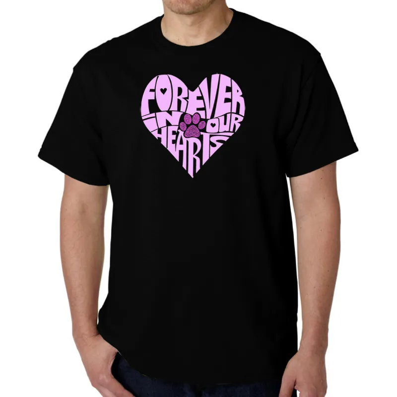 Forever In Our Hearts - Men's Word Art T-Shirt sold by LA Pop Art