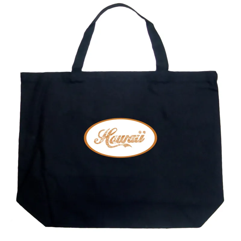 HAWAIIAN ISLAND NAMES & IMAGERY - Large Word Art Tote Bag sold by LA Pop Art