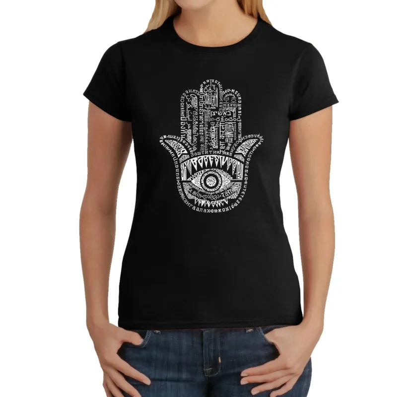 Hamsa - Women's Word Art T-Shirt sold by LA Pop Art