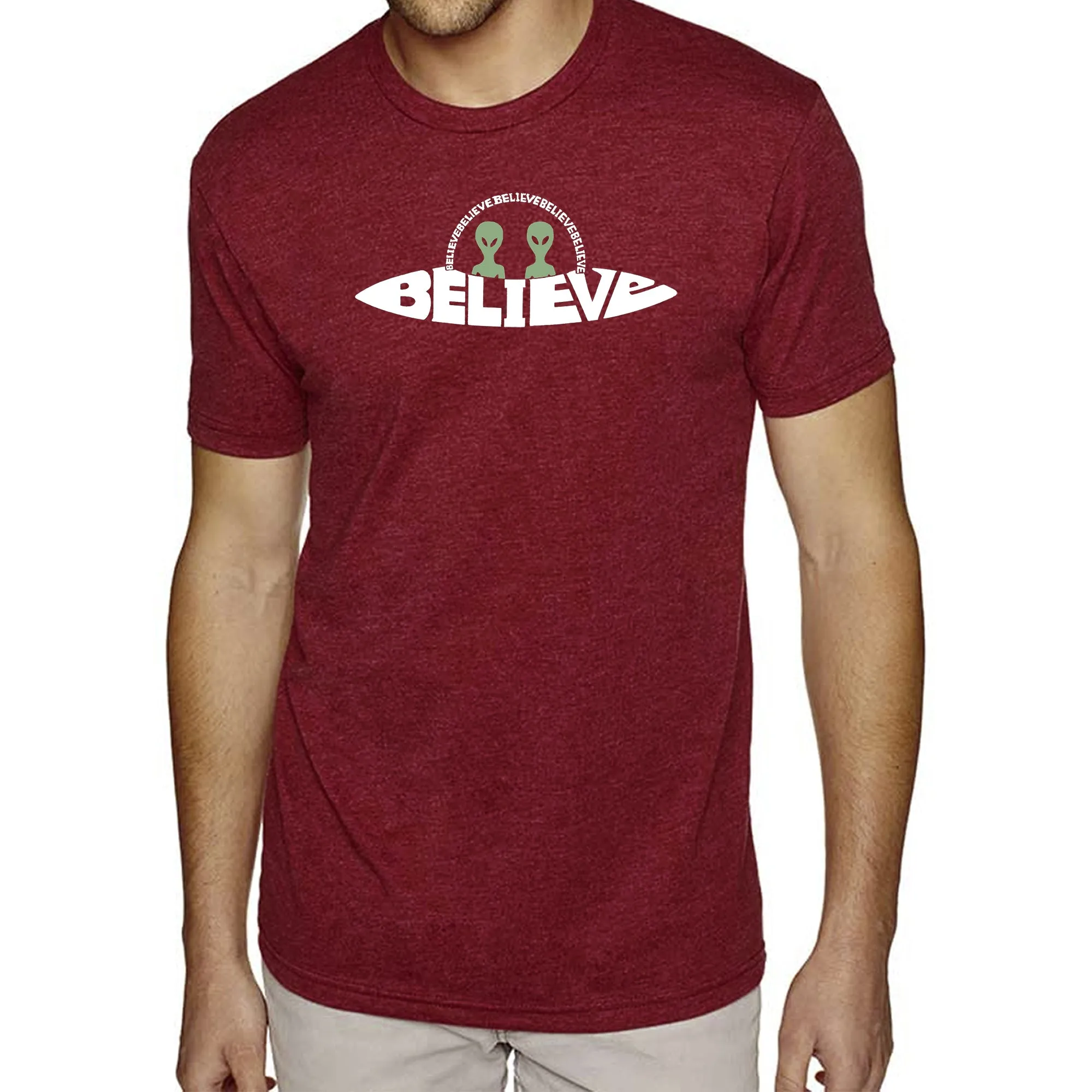 Believe UFO - Men's Premium Blend Word Art T-Shirt sold by LA Pop Art product image thumbnail 5