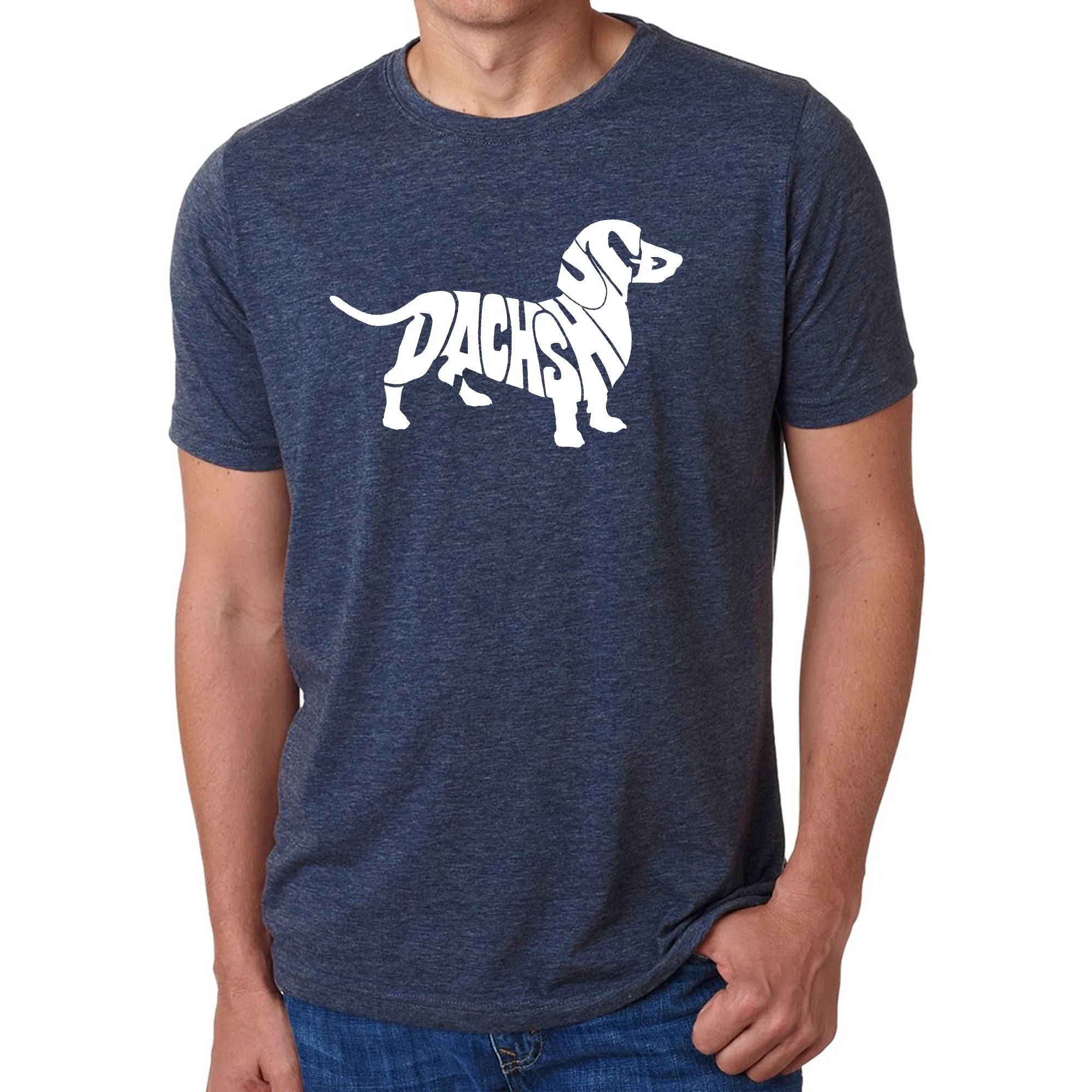 Dachshund - Men's Premium Blend Word Art T-Shirt sold by LA Pop Art product image thumbnail 3