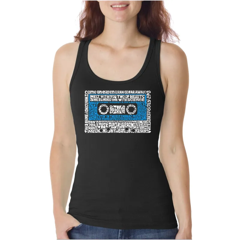 80s One Hit Wonders  - Women's Word Art Tank Top sold by LA Pop Art