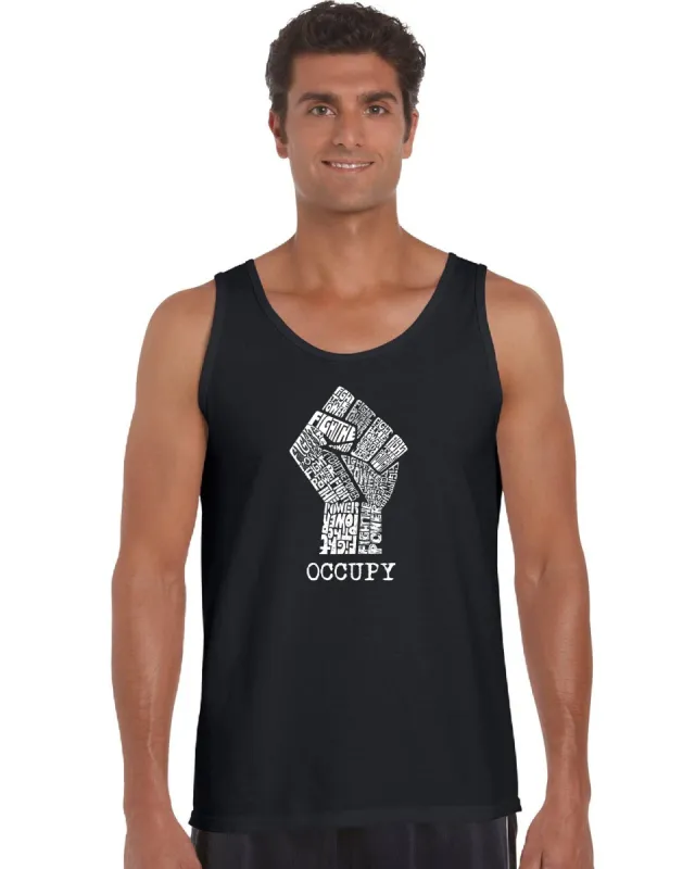OCCUPY FIGHT THE POWER - Men's Word Art Tank Top sold by LA Pop Art