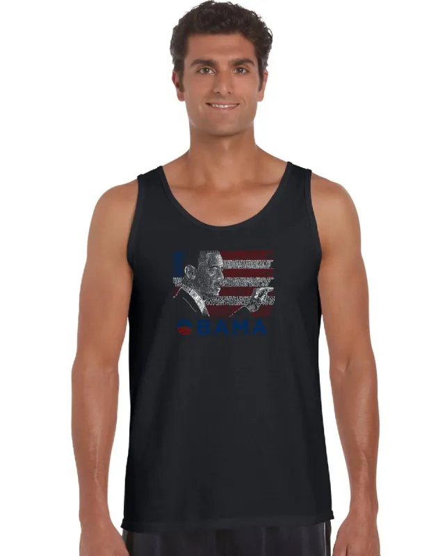 OBAMA AMERICA THE BEAUTIFUL - Men's Word Art Tank Top sold by LA Pop Art