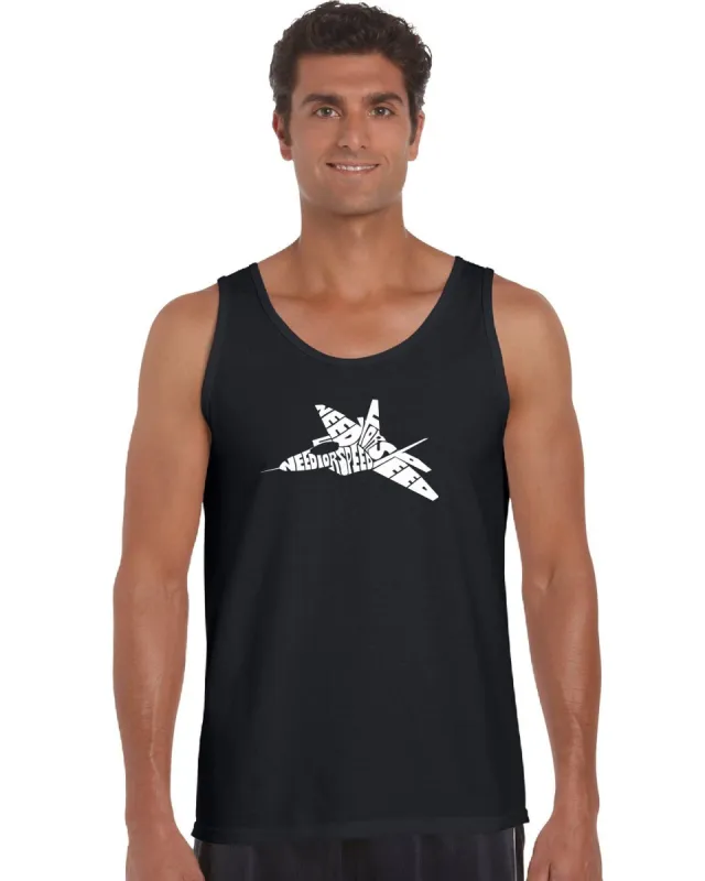 FIGHTER JET NEED FOR SPEED - Men's Word Art Tank Top sold by LA Pop Art