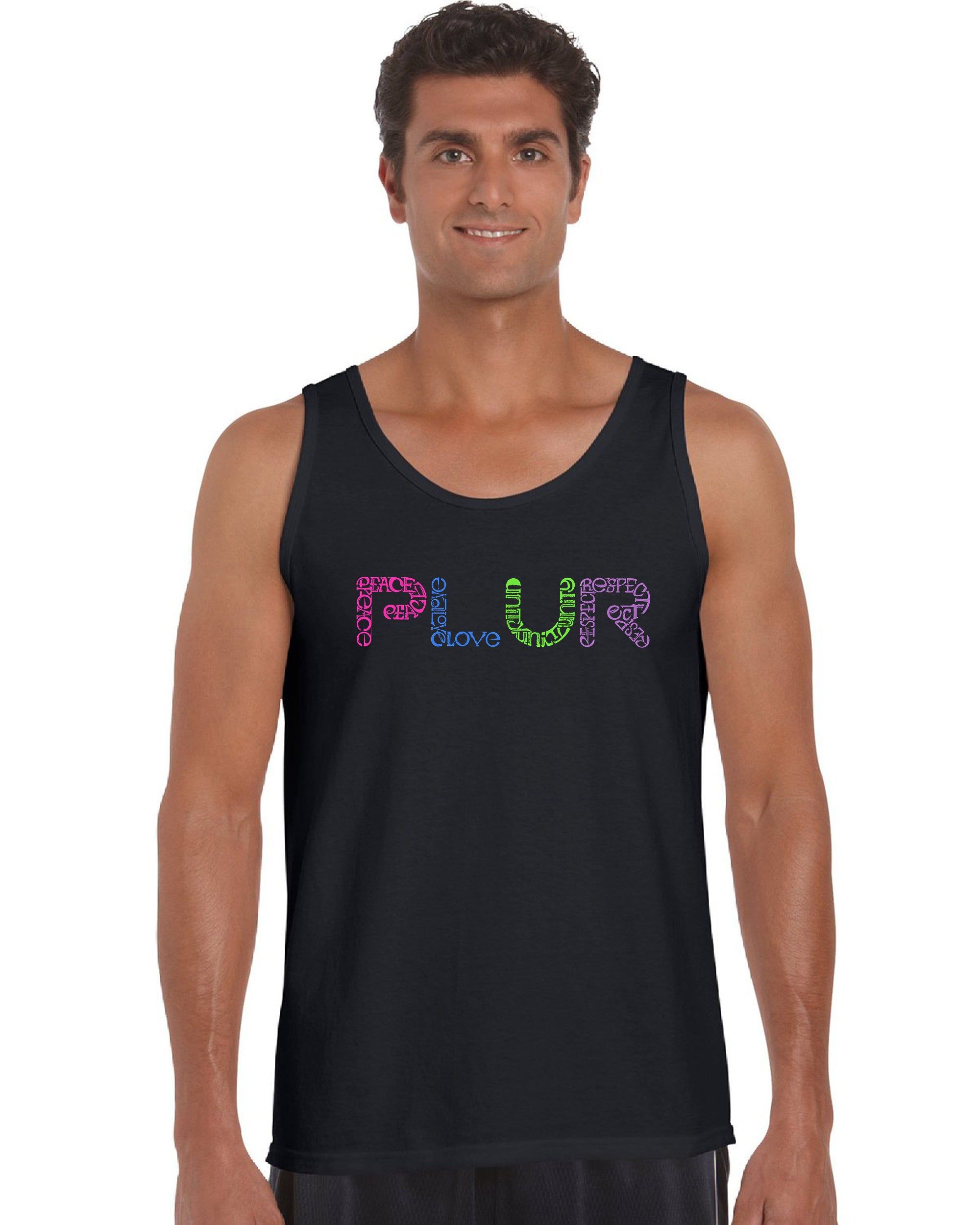 PLUR - Men's Word Art Tank Top sold by LA Pop Art