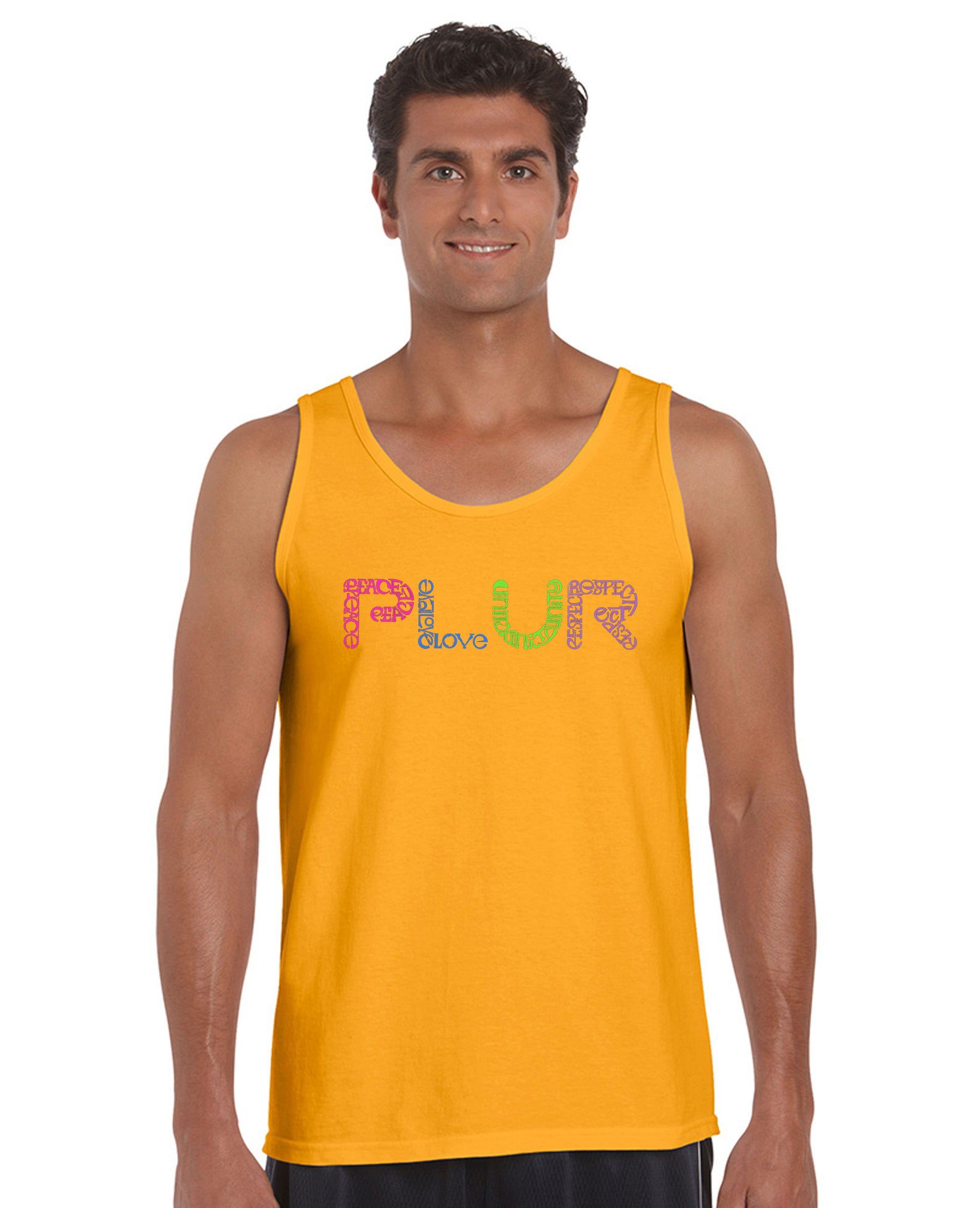 PLUR - Men's Word Art Tank Top sold by LA Pop Art product image thumbnail 4