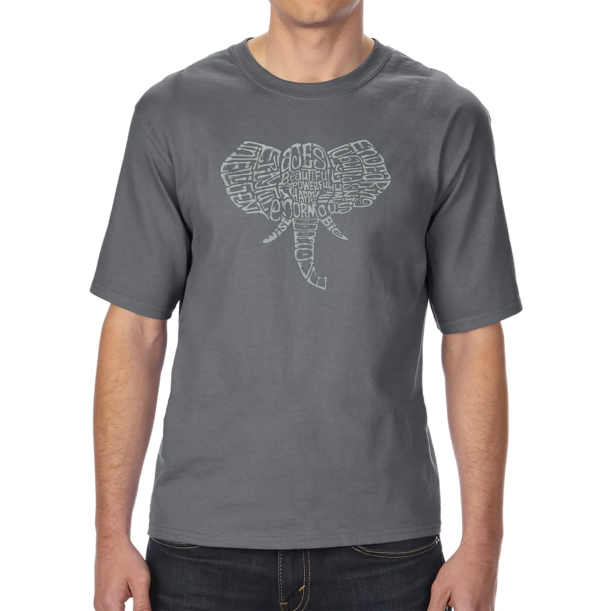 Tusks - Men's Tall Word Art T-Shirt sold by LA Pop Art product image thumbnail 4