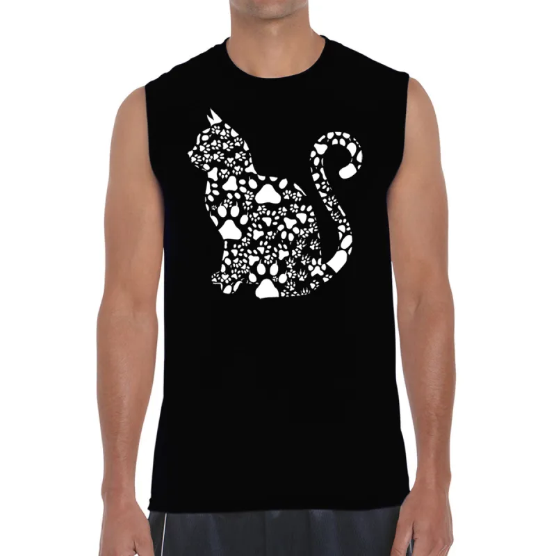 Cat Claws - Men's Word Art Sleeveless T-Shirt sold by LA Pop Art