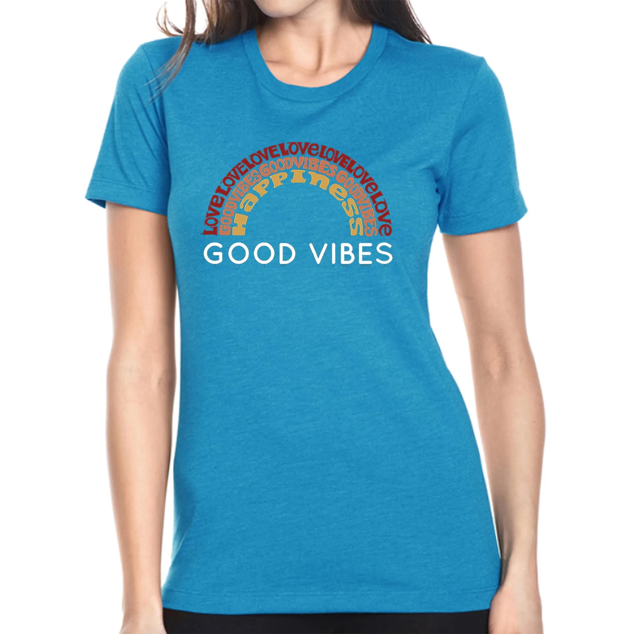 Good Vibes - Women's Premium Blend Word Art T-Shirt sold by LA Pop Art product image thumbnail 4