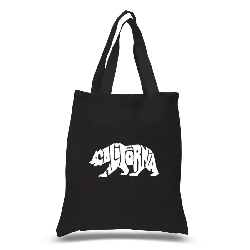 California Bear - Small Word Art Tote Bag sold by LA Pop Art