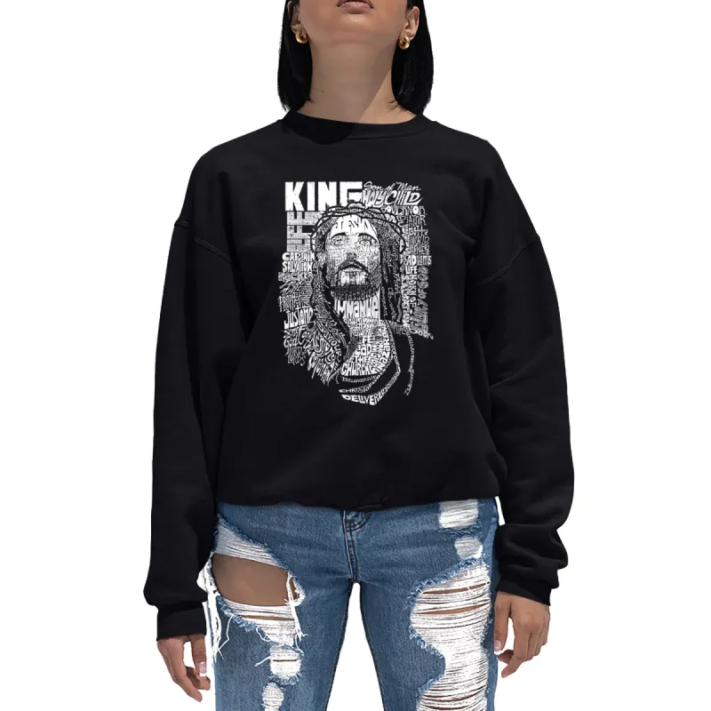 JESUS - Women's Word Art Crewneck Sweatshirt sold by LA Pop Art