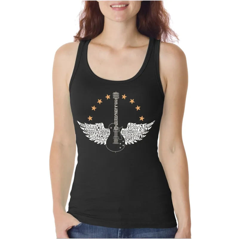 Country Female Singers - Women's Word Art Tank Top sold by LA Pop Art