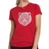 Bear Face  - Women's Premium Blend Word Art T-Shirt sold by LA Pop Art