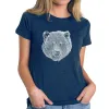 Bear Face  - Women's Premium Blend Word Art T-Shirt sold by LA Pop Art