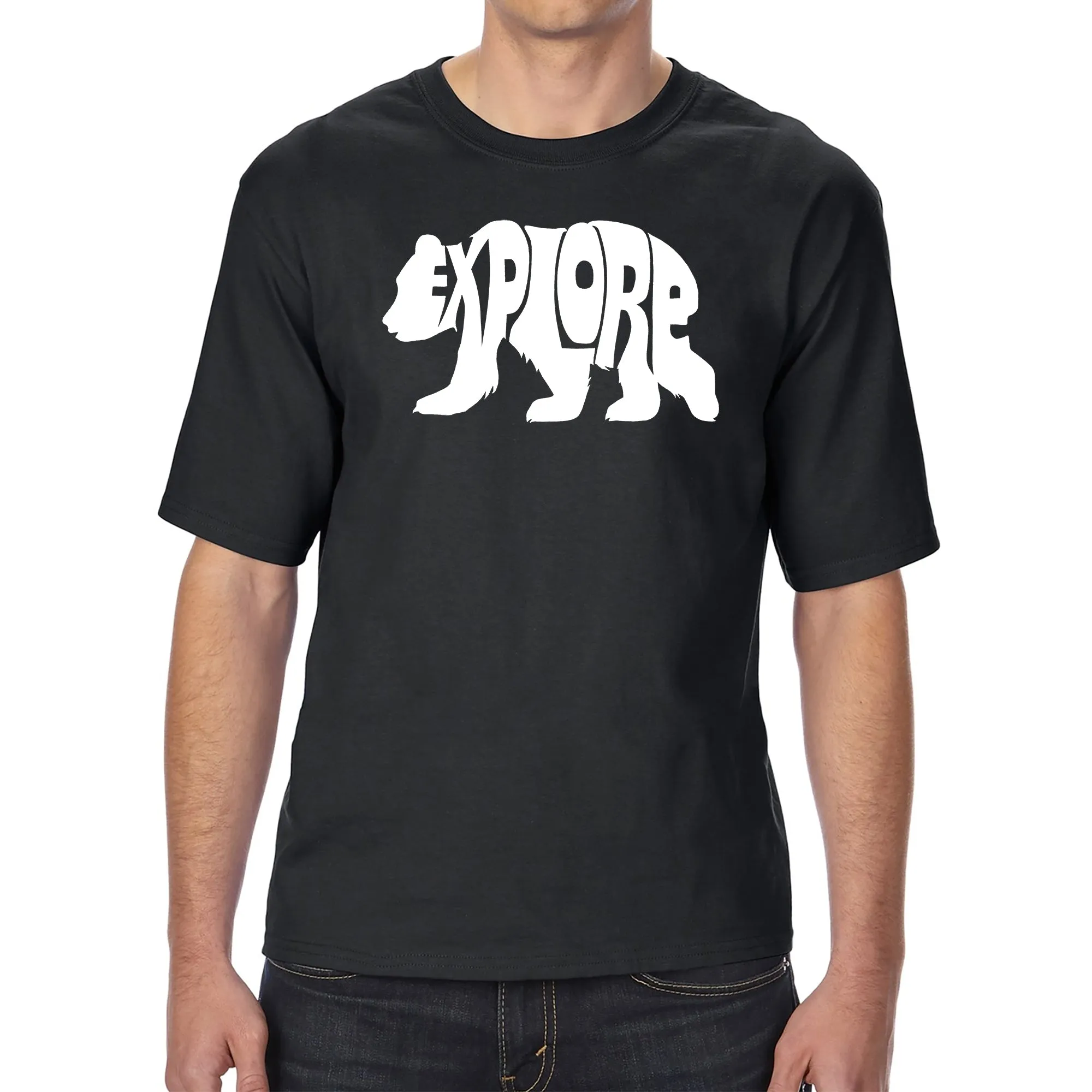 Explore - Men's Tall and Long Word Art T-Shirt sold by LA Pop Art