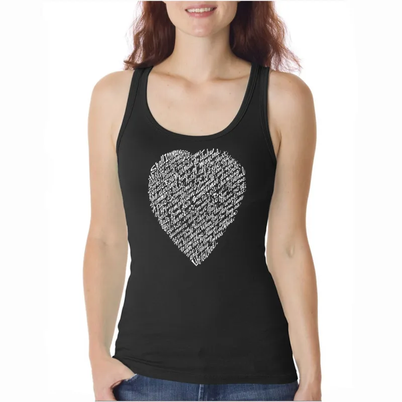 WILLIAM SHAKESPEARE'S SONNET 18  - Women's Word Art Tank Top sold by LA Pop Art