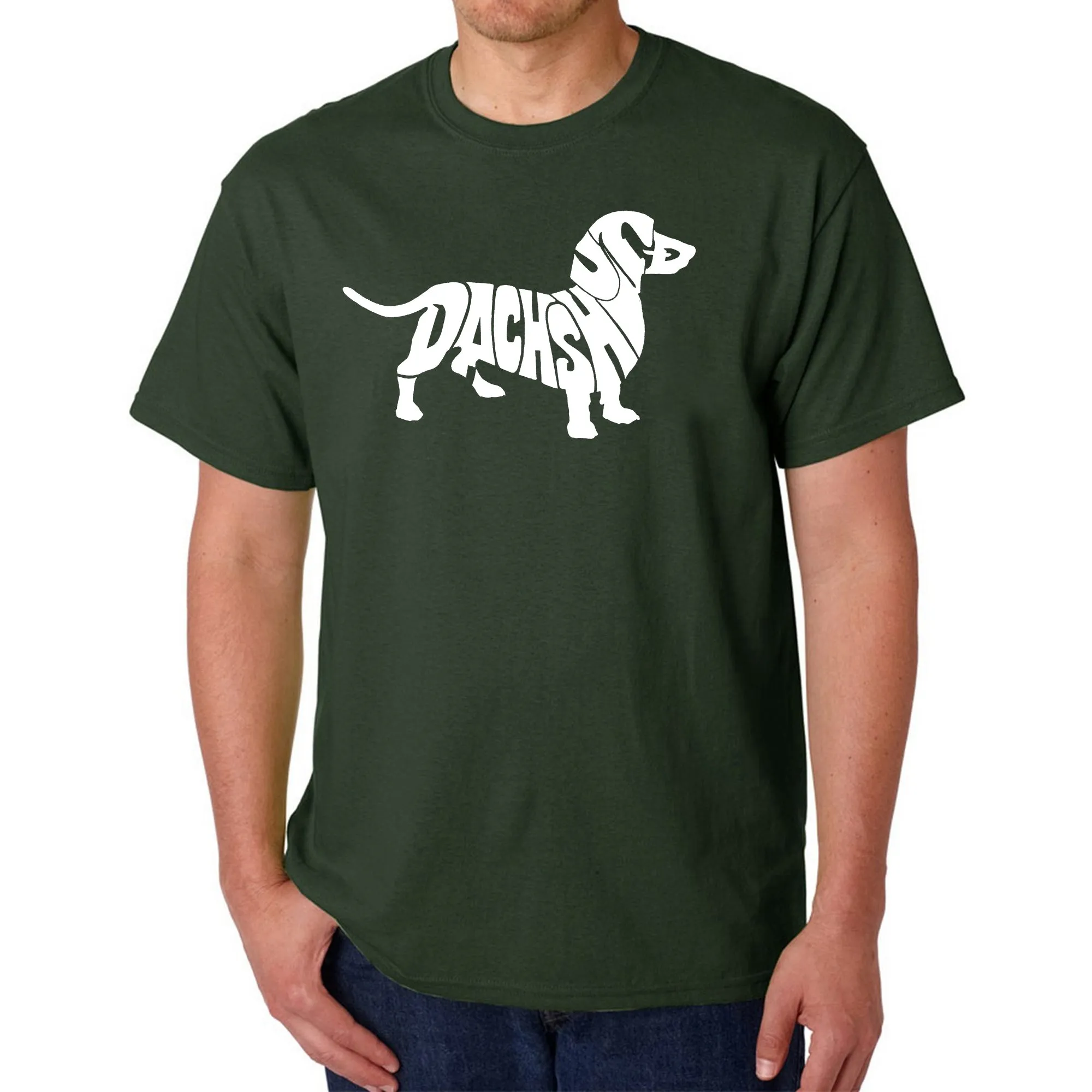 Dachshund - Men's Word Art T-Shirt sold by LA Pop Art product image thumbnail 4