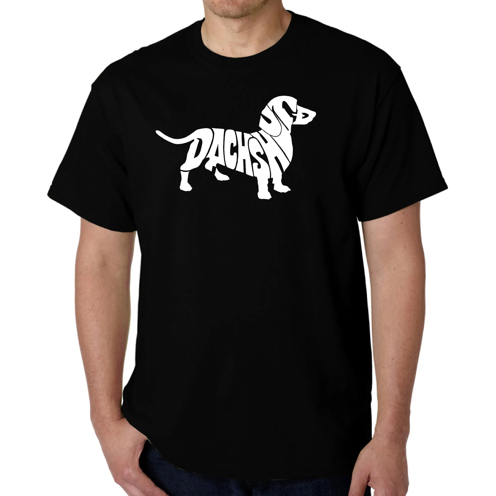 Dachshund - Men's Word Art T-Shirt sold by LA Pop Art