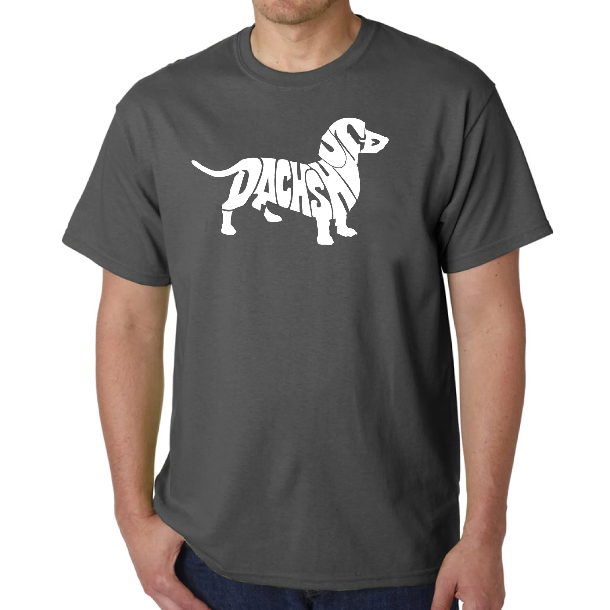 Dachshund - Men's Word Art T-Shirt sold by LA Pop Art product image thumbnail 5
