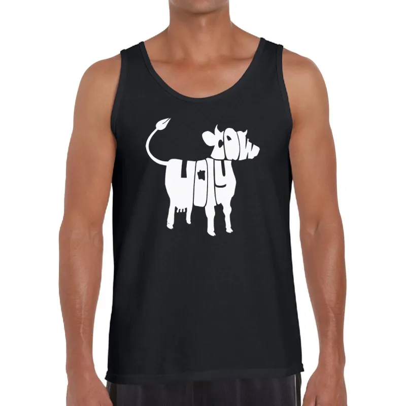 Holy Cow  - Men's Word Art Tank Top sold by LA Pop Art