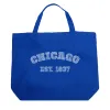 Chicago 1837 - Large Word Art Tote Bag sold by LA Pop Art
