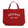 Chicago 1837 - Large Word Art Tote Bag sold by LA Pop Art